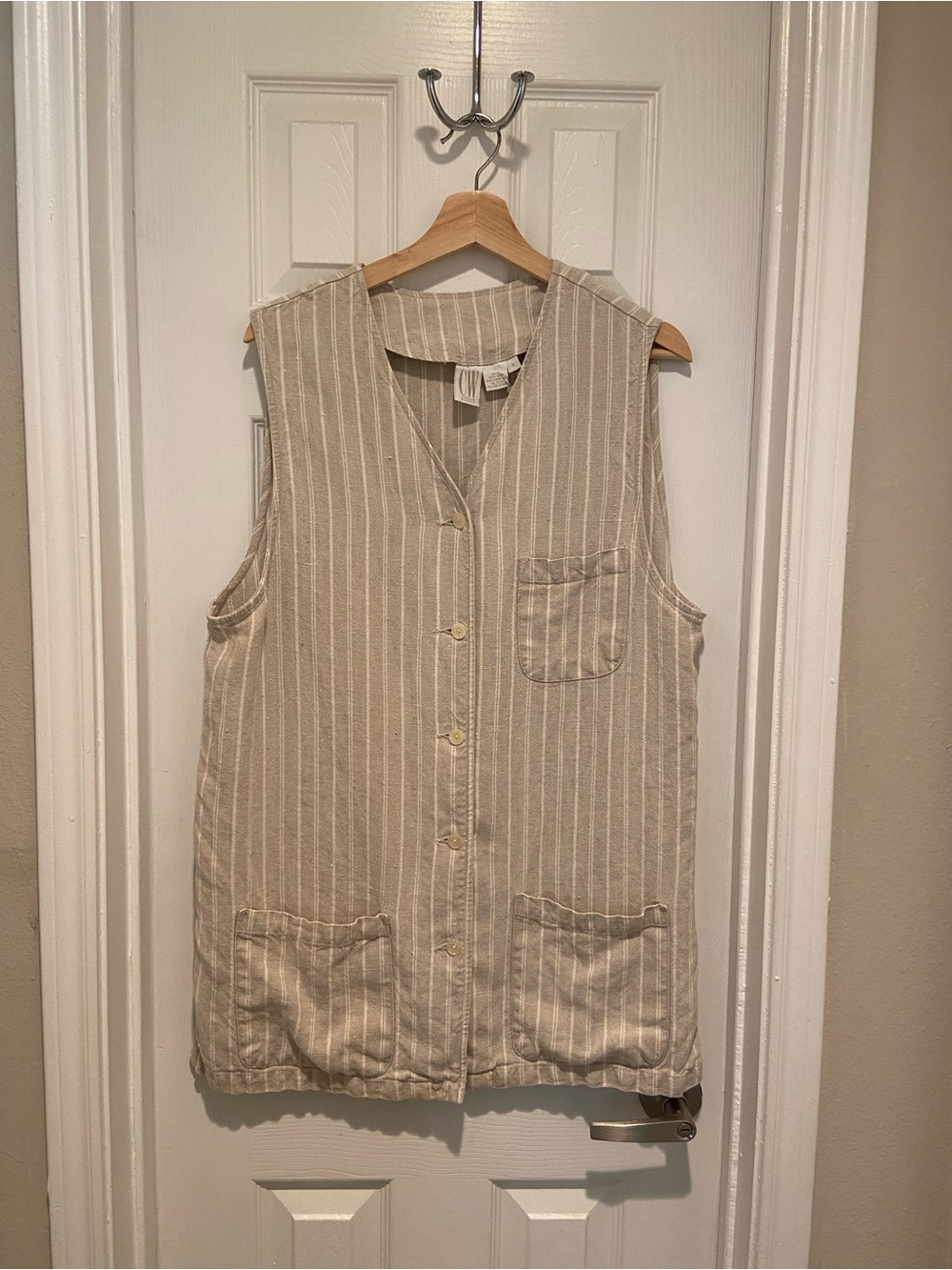 CW Clifford & Wills Stripe Linen Vest